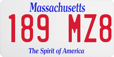 MA license plate 189MZ8