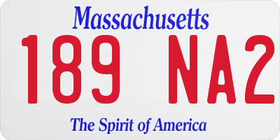 MA license plate 189NA2