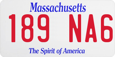 MA license plate 189NA6