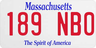 MA license plate 189NB0
