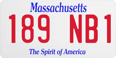 MA license plate 189NB1