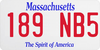 MA license plate 189NB5
