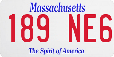 MA license plate 189NE6