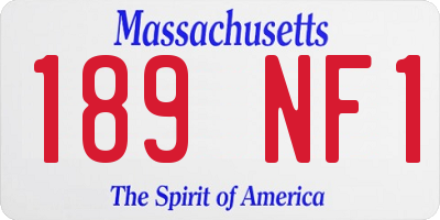 MA license plate 189NF1