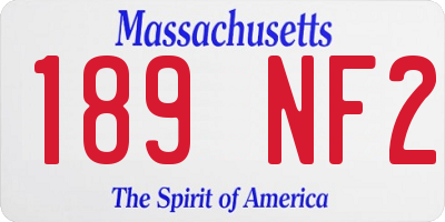 MA license plate 189NF2