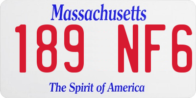 MA license plate 189NF6