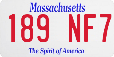 MA license plate 189NF7