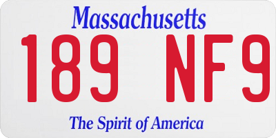 MA license plate 189NF9