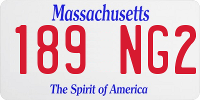 MA license plate 189NG2