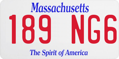 MA license plate 189NG6
