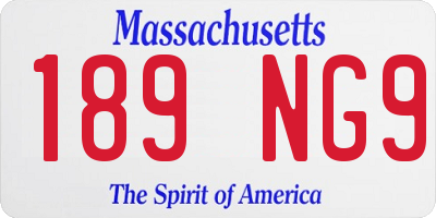 MA license plate 189NG9