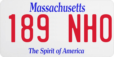 MA license plate 189NH0