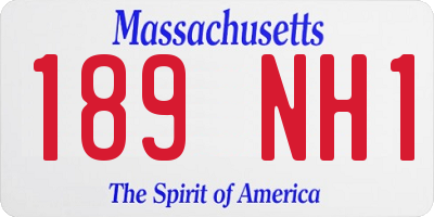 MA license plate 189NH1
