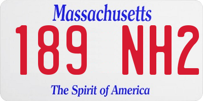 MA license plate 189NH2