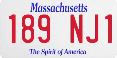 MA license plate 189NJ1