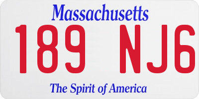 MA license plate 189NJ6