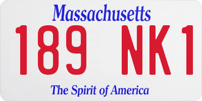 MA license plate 189NK1