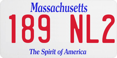 MA license plate 189NL2