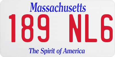 MA license plate 189NL6