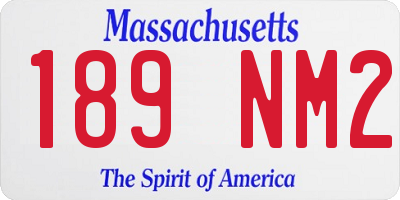 MA license plate 189NM2