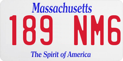 MA license plate 189NM6