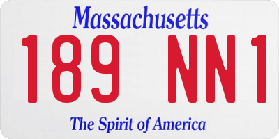 MA license plate 189NN1