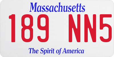 MA license plate 189NN5