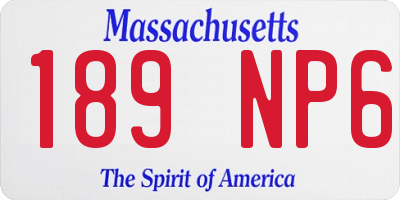 MA license plate 189NP6
