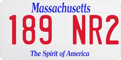 MA license plate 189NR2