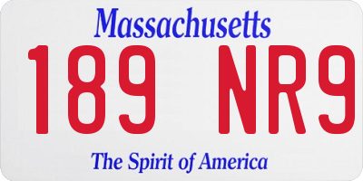 MA license plate 189NR9