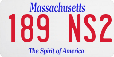 MA license plate 189NS2