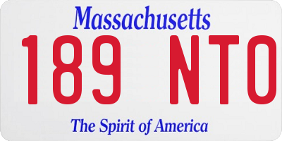 MA license plate 189NT0