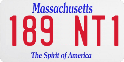 MA license plate 189NT1