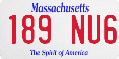 MA license plate 189NU6