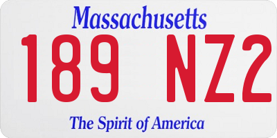 MA license plate 189NZ2