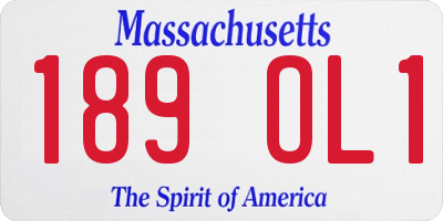 MA license plate 189OL1