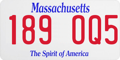 MA license plate 189OQ5