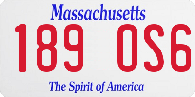MA license plate 189OS6
