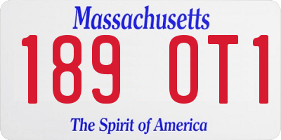 MA license plate 189OT1