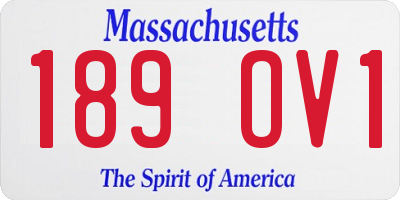 MA license plate 189OV1