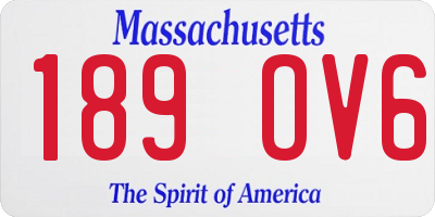 MA license plate 189OV6