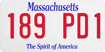 MA license plate 189PD1