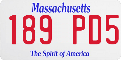 MA license plate 189PD5