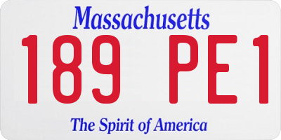 MA license plate 189PE1