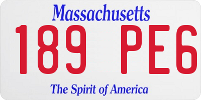 MA license plate 189PE6