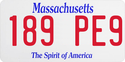 MA license plate 189PE9