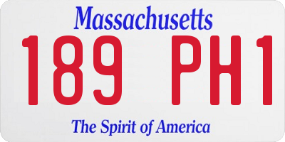 MA license plate 189PH1