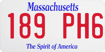 MA license plate 189PH6