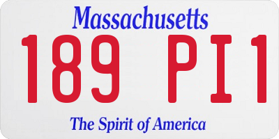 MA license plate 189PI1
