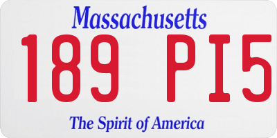 MA license plate 189PI5